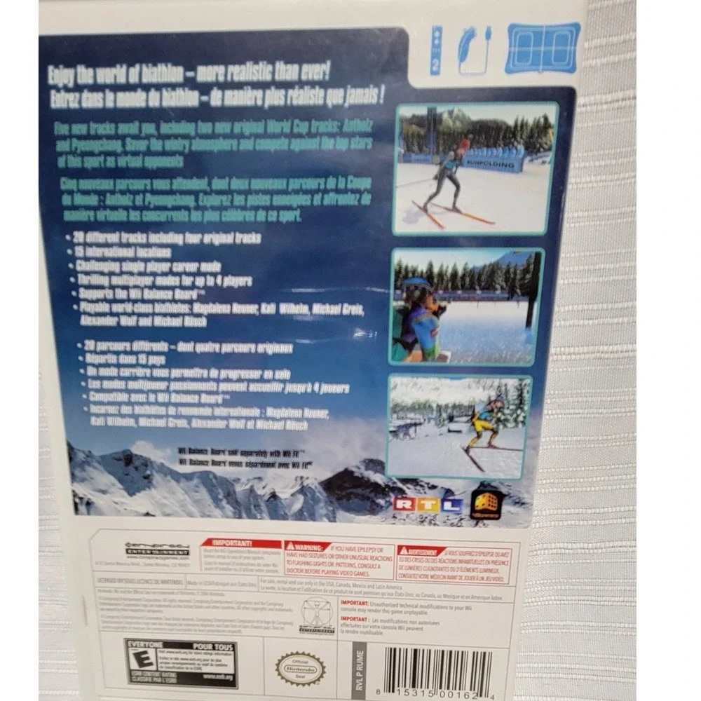 Ski and Shoot Nintendo Wii Game Biathlon Sports Simulation Complete CIB